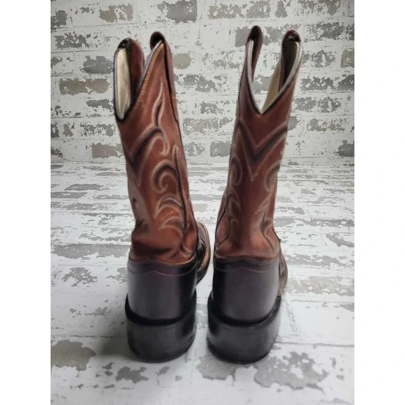 3692 Old West Cowboy‎ Boots Square Toe Boy's 13 - Picture 6 of 6